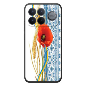 Силиконовый Чехол на Xiaomi Poco F8 Ultra с картинкой Вышиванки – Вышиванка с цветком