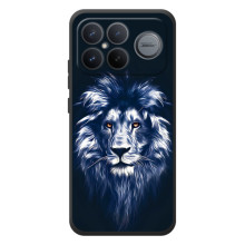 Чехол со Львом для Xiaomi Poco F8 Ultra (VPrint) – Синий Лев