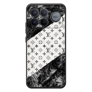 Чехол Стиль Louis Vuitton на Xiaomi Poco F8 Ultra – LV на белом