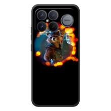 Чохол Супергерої Марвел на ШІаомі Поко F8 Ьlтра (Енот Ракета)