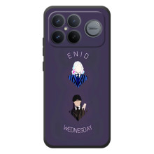 Чехлы Венсдей на Xiaomi Poco F8 Ultra Уэнсдей (AlphaPrint) – Уэнздей и подруга