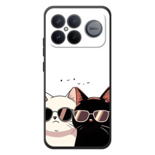 Чехол с рисунком кот на Xiaomi Poco F8 Ultra – Коты в очках