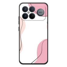 Чохол квітковий дизайн для Xiaomi Poco F8 Ultra (Рожевий фон)