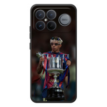 Чехол с футболистом Ламин Ямаль Xiaomi Poco F8 Ultra (Ямал с кубком)