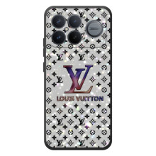 Чехол с брендом Луи Витон на xaomi poco f8 ultra – Серебряный Луи Витон