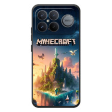 Чехол с картинками Майнкрафт для xaomi poco f8 ultra – Лого Майнкрафт