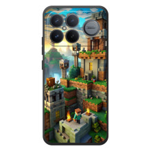 Чехол с картинками Майнкрафт для xaomi poco f8 ultra – Город Майнкрафт