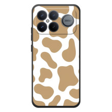 Чехол с принтом коровы на :Xiaomi Поко F8 Ультра (Бежевый принт)