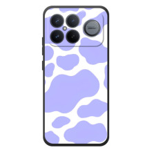 Чехол с принтом коровы на :Xiaomi Поко F8 Ультра (Фиолетовый принт)