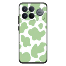 Чехол с принтом коровы на :Xiaomi Поко F8 Ультра (Зеленый принт)