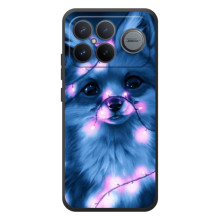 Чехол с принтом лисички на xaomi poco f8 ultra – Лисица с гирляндой