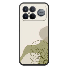 Силиконовый чехол с принтом в цветах на Xiaomi Poco F8 Ultra (Монстера зелёная)