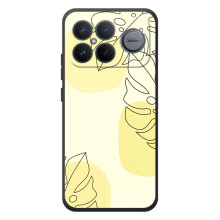 Силиконовый чехол с принтом в цветах на Xiaomi Poco F8 Ultra (Монстера жёлтая)