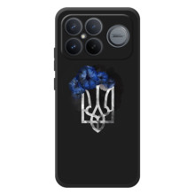 Чехол с украинским гербом на Xiaomi Poco F8 Ultra – Герб с цветком