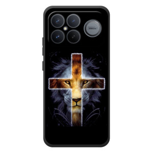 Чехлы для Xiaomi Poco F8 Альфа (Крест Иисуса) (Иисус Лев)