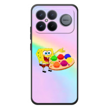 Силіконовий чохол Спанч Боб на ШІаомі Поко F8 Ьlтра (Бургери)