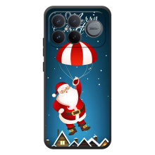 Чохол з зимовим принтом для ШІаомі Поко F8 Ьlтра – Дід Мороз