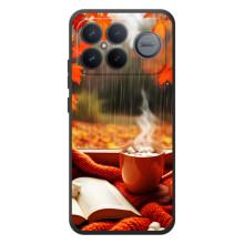 Чехол с уникальным дизайном «Осень с кофе» для Xiaomi Poco F8 Ultra – Кофе и дождь