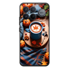 Чехол с уникальным дизайном «Осень с кофе» для Xiaomi Poco F8 Ultra