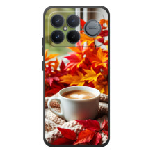 Чехол с уникальным дизайном «Осень с кофе» для Xiaomi Poco F8 Ultra – Кофе и листья