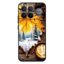Чехол с уникальным дизайном «Осень с кофе» для Xiaomi Poco F8 Ultra – Осенне-зимнее кофе