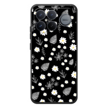 Чохли з тематикою "КВІТИ" на Xiaomi Poco F8 Ultra (цвітіння на чорному)