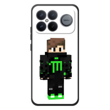 Чохли для Xiaomi Poco F8 Ultra (Персонажі МайнКрафт) (Зелений хлопчик)