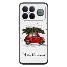 Рождественские, Праздничные Чехлы для :Xiaomi Поко F8 Ультра – Машина с елкой