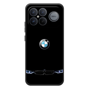 Силиконовый бампер с картинкой машины на Xiaomi Poco F8 Ultra – Черный BMW