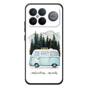 Силиконовый бампер с картинкой машины на Xiaomi Poco F8 Ultra – Домик на колесах