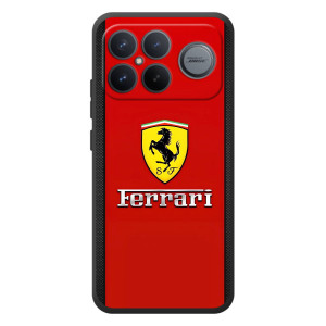 Силиконовый бампер с картинкой машины на Xiaomi Poco F8 Ultra – Ferrari Logo