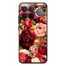 Силіконовий бампер з принтом (квіточки) на ШІаомі Поко F8 Ьlтра – Букет квітів