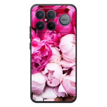Силіконовий бампер з принтом (квіточки) на ШІаомі Поко F8 Ьlтра – Півонії