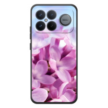 Силіконовий бампер з принтом (квіточки) на ШІаомі Поко F8 Ьlтра – Бузкові квіти