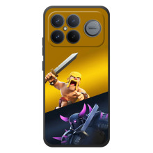Чохол з героями Клеш Рояль для Xiaomi Poco F8 Ultra – Варвар проти Пекка