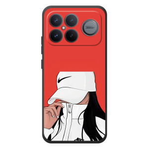 Силіконовый Чохол на Xiaomi Poco F8 Ultra з картинкой Модных девушек (Дівчина Nike)