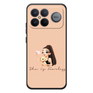 Силіконовый Чохол на Xiaomi Poco F8 Ultra з картинкой Модных девушек (З собакою)