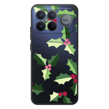 Зимние Чехлы для :Xiaomi Поко F8 Ультра - прозрачный фон (Рождественский фон)