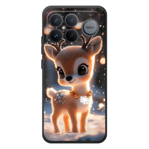Яркий чехол для Xiaomi Poco F8 Ultra с Зимними Оленятами