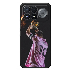 Чехол Месси футболист для Xiaomi Poco F9 Pro – Месси с кубом