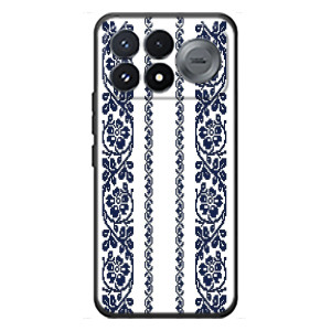 Силиконовый Чехол на Xiaomi Poco F9 Pro с картинкой Вышиванки (Синяя вышиванка)