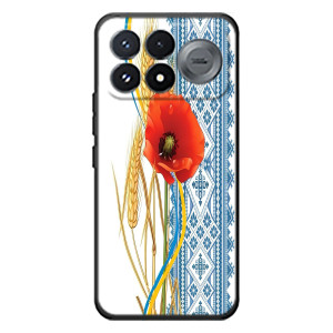 Силиконовый Чехол на Xiaomi Poco F9 Pro с картинкой Вышиванки (Вышиванка с цветком)