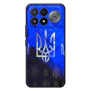 Чехол с украинским гербом на Xiaomi Poco F9 Pro – Гербы на синем