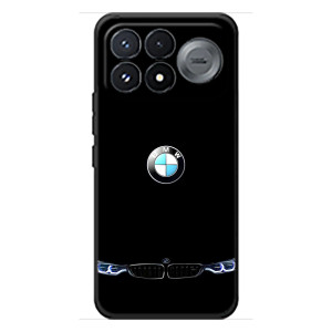 Силиконовый бампер с картинкой машины на Xiaomi Poco F9 Pro – Черный BMW
