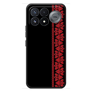 Силиконовый Чехол на Xiaomi Poco F9 Pro – Красная Вышиванка