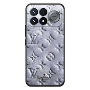 Текстурный Чехол Louis Vuitton для Сяоми Поко Ф9 Про – Белый ЛВ