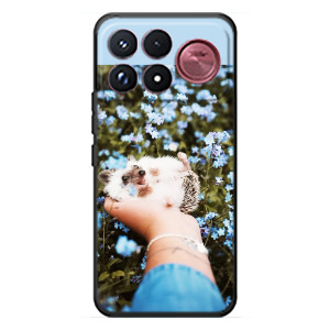 Чехлы с изображением разных животных для Xiaomi Poco F9 Ultra (Ежик на руках)