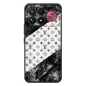Чехол Стиль Louis Vuitton на Xiaomi Poco F9 Ultra – LV на белом