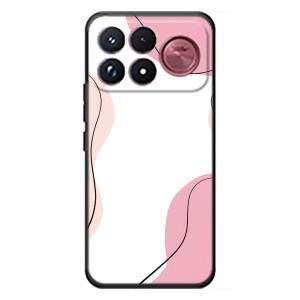 Чехол цветочный дизайн для Xiaomi Poco F9 Ultra (Розовый фон)