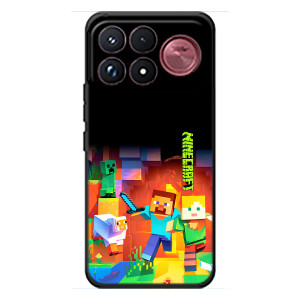 Чехлы для Xiaomi Poco F9 Ultra (Персонажи Майн Крафт) (Герой Майнкрафт)
